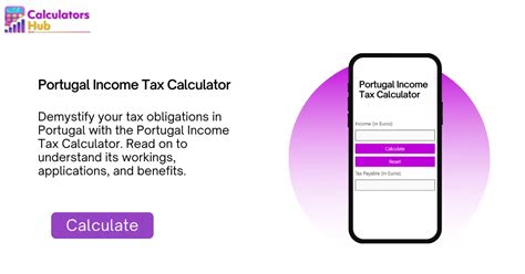 income tax calculator portugal|Net Salary and Tax Calculator for Portugal